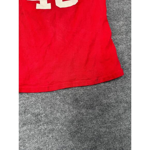 Vtg 70s Ohio State Buckeyes #45 Football Jersey T-Shirt Single Stitch Red Sz M-L - Picture 9 of 16